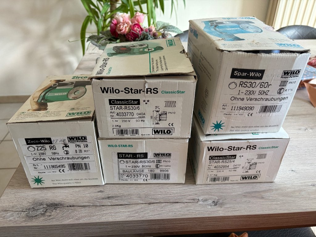 5x Wilo circulatiepomp – nieuw in originele verpakking, Enlèvement