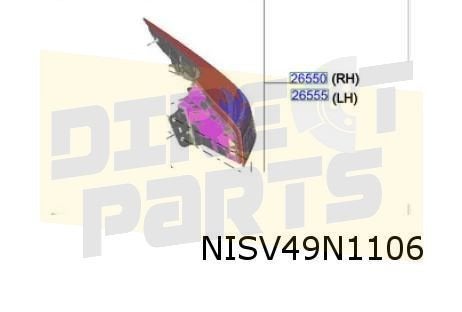 Nissan X-Trail (9/22-) Achterlicht Rechts buiten Origineel!, Neuf, -, -, -