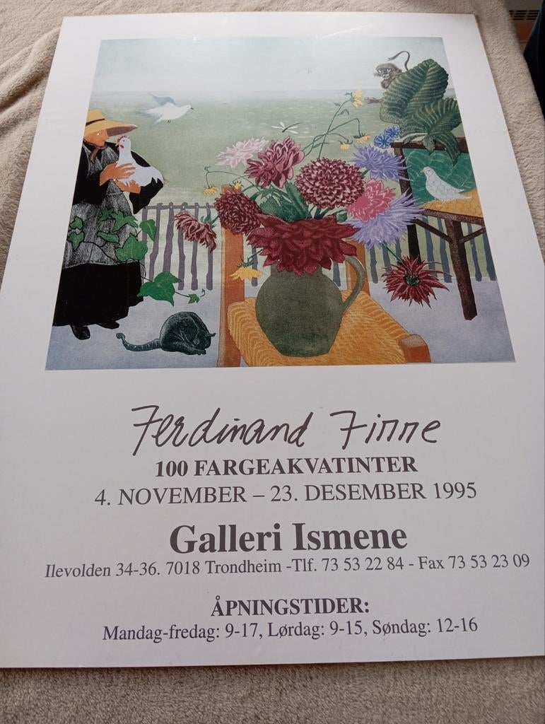 Affiche d'exposition de Ferdinand Finne, Antiquités & Art, Enlèvement