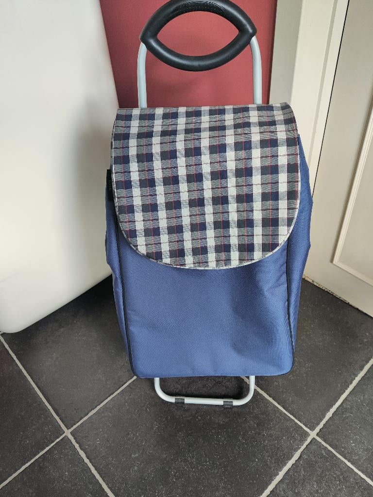 Boodschappen Trolley, Wieltjes, 30 cm of meer, Blauw, Zo goed als nieuw