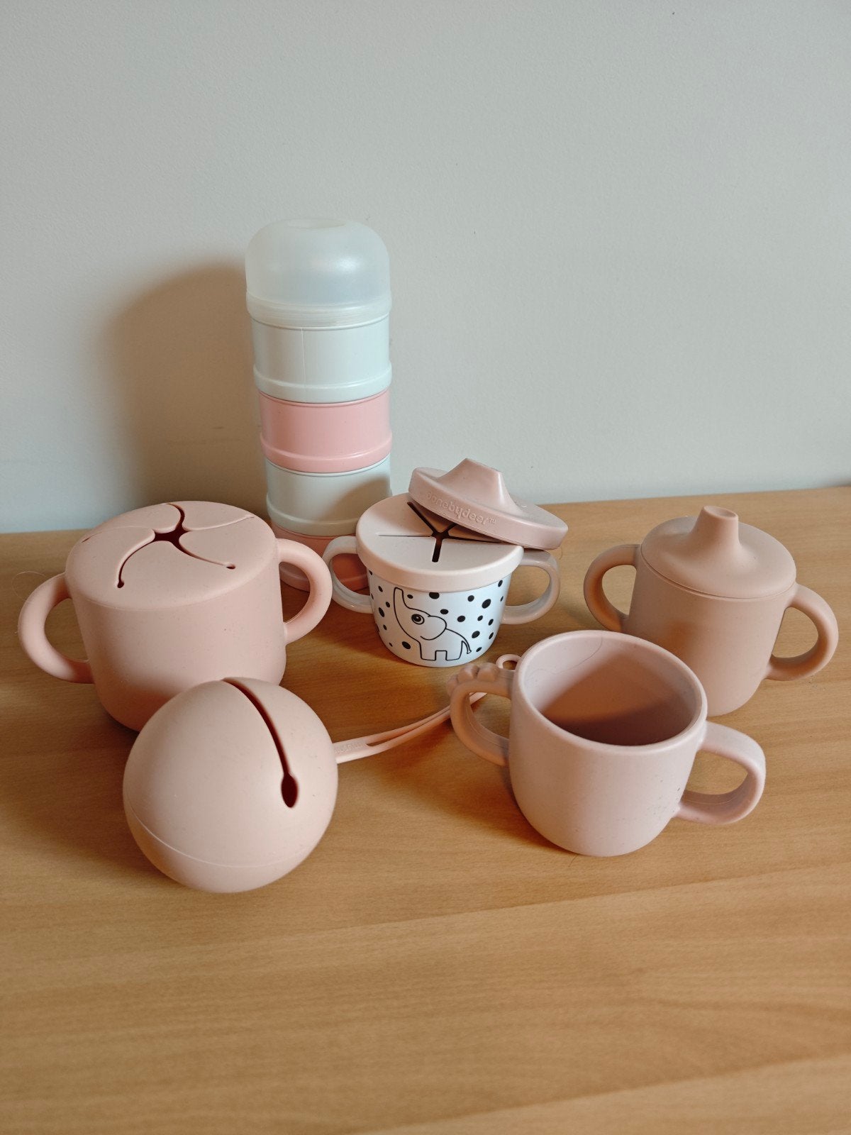 Set baby beker/ melkpoeder doosjes, Ophalen