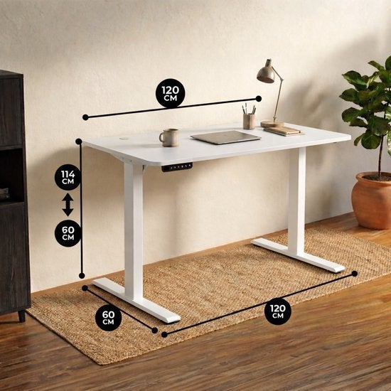 Verstelbaar bureau, Maison & Meubles, Autres marques, 120 cm, Comme neuf, Enlèvement