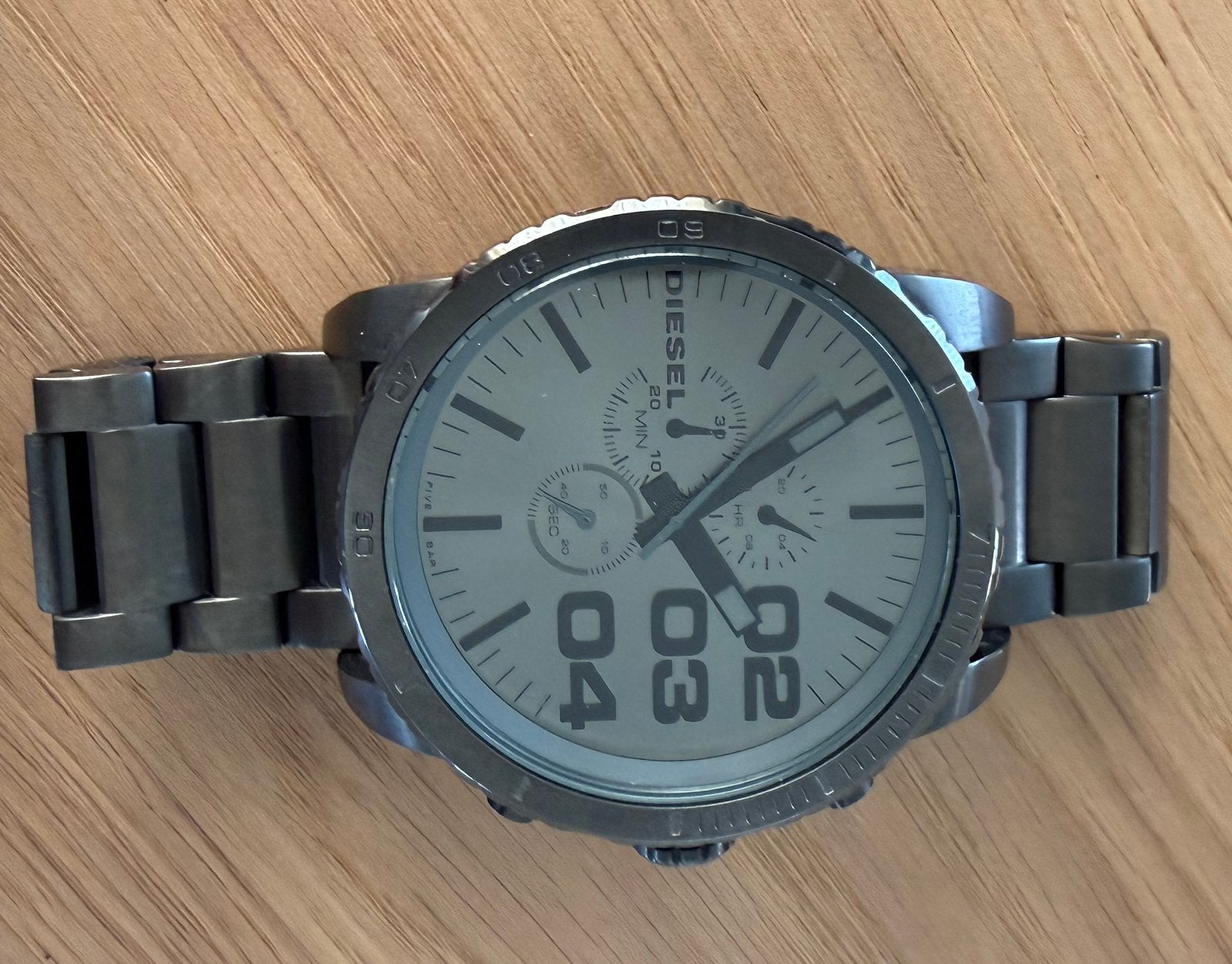 Herenhorloge Diesel in nieuwstaat., Ophalen, Staal, Staal, Polshorloge