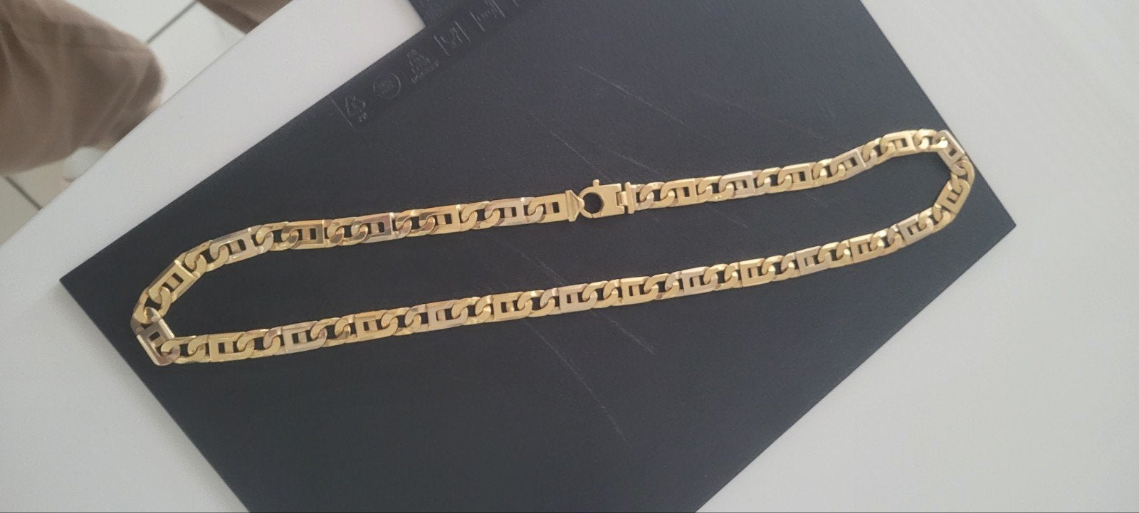 très belle  chaîne maille rolex or 18k poids 103.62, Bijoux, Sacs & Beauté, Enlèvement, Or, Or