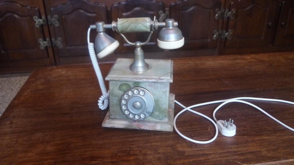 Vintage marmeren telefoon, Antiek en Kunst, Ophalen