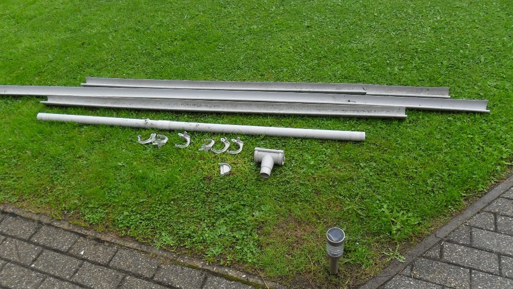 PVC HANGGOOT DAKGOOT GRIJS 8 CM BREED, Doe-het-zelf en Bouw, Ophalen, Nieuw, PVC, Dakgoot