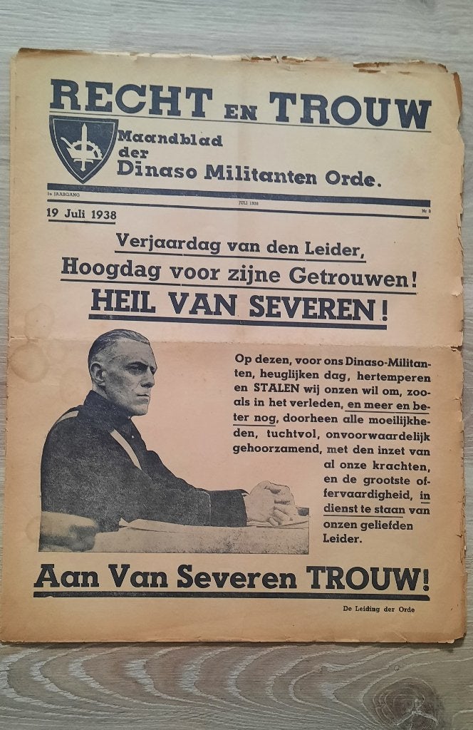 Maandblad Dinaso Militanten Orde nr 3 - 1938, Boeken, Tijdschriften en Kranten, Ophalen of Verzenden