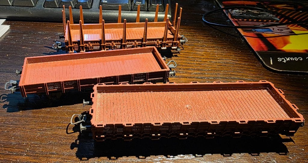 3551. Lot de 3 wagons divers H0 Märklin/Roco., Hobby & Loisirs créatifs, Enlèvement ou Envoi, Utilisé, Wagon, Märklin