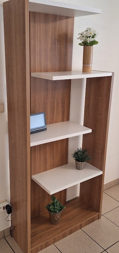 wandmeubel met Poef, Huis en Inrichting, Kasten | Wandmeubels, Ophalen, Met plank(en), 150 tot 200 cm, Zo goed als nieuw