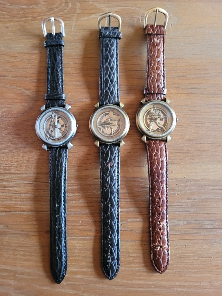 3 x montres (avec instruments de musique), Enlèvement, Comme neuf, Montre-bracelet