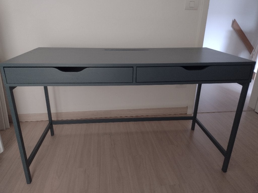 IKEA Alex bureau – Grijs / Donkergrijs (met 2 laden), Ophalen, Scandinavisch, Zo goed als nieuw, IKEA