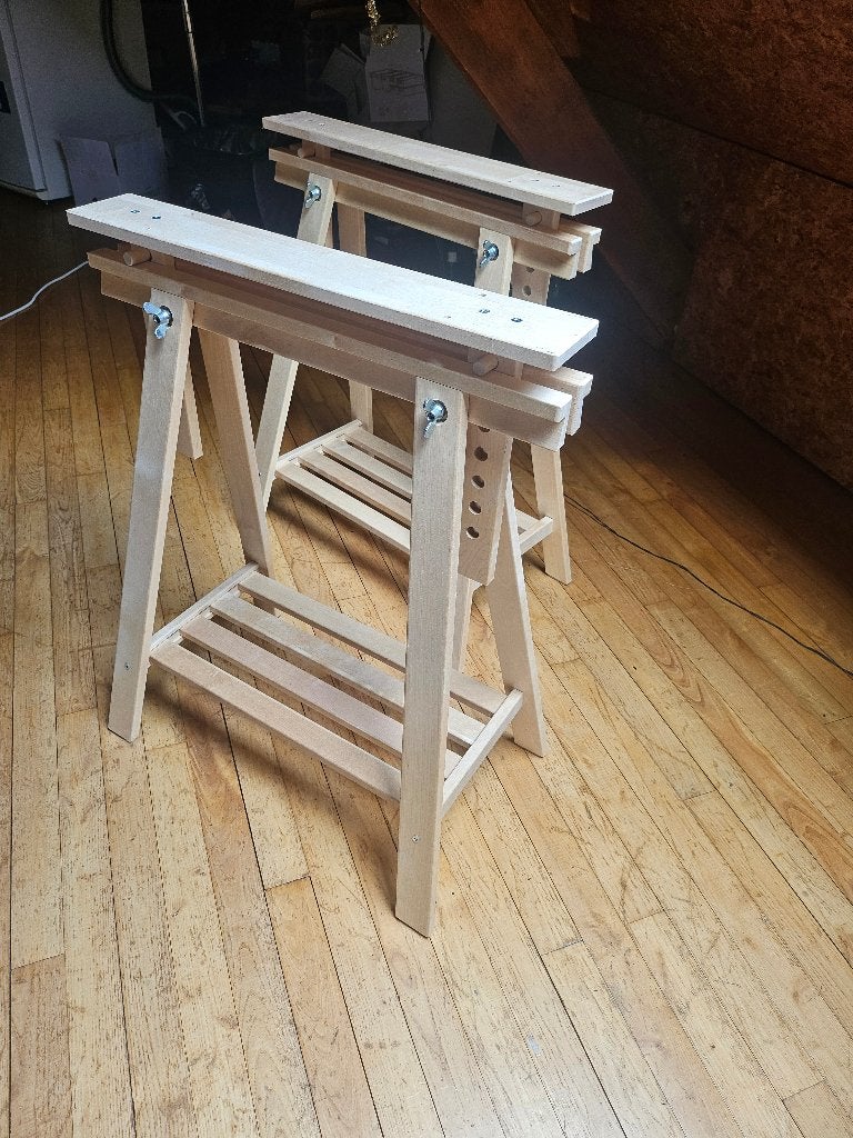 Houten schragen, Ophalen, Nieuw, 70 tot 120 cm
