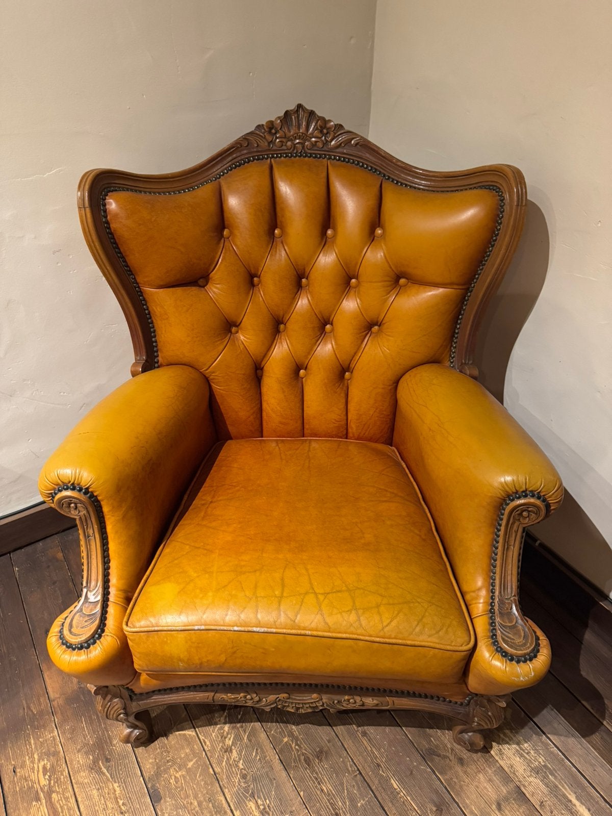 Louis XV sofa leder 1-zit (2stuks), Enlèvement