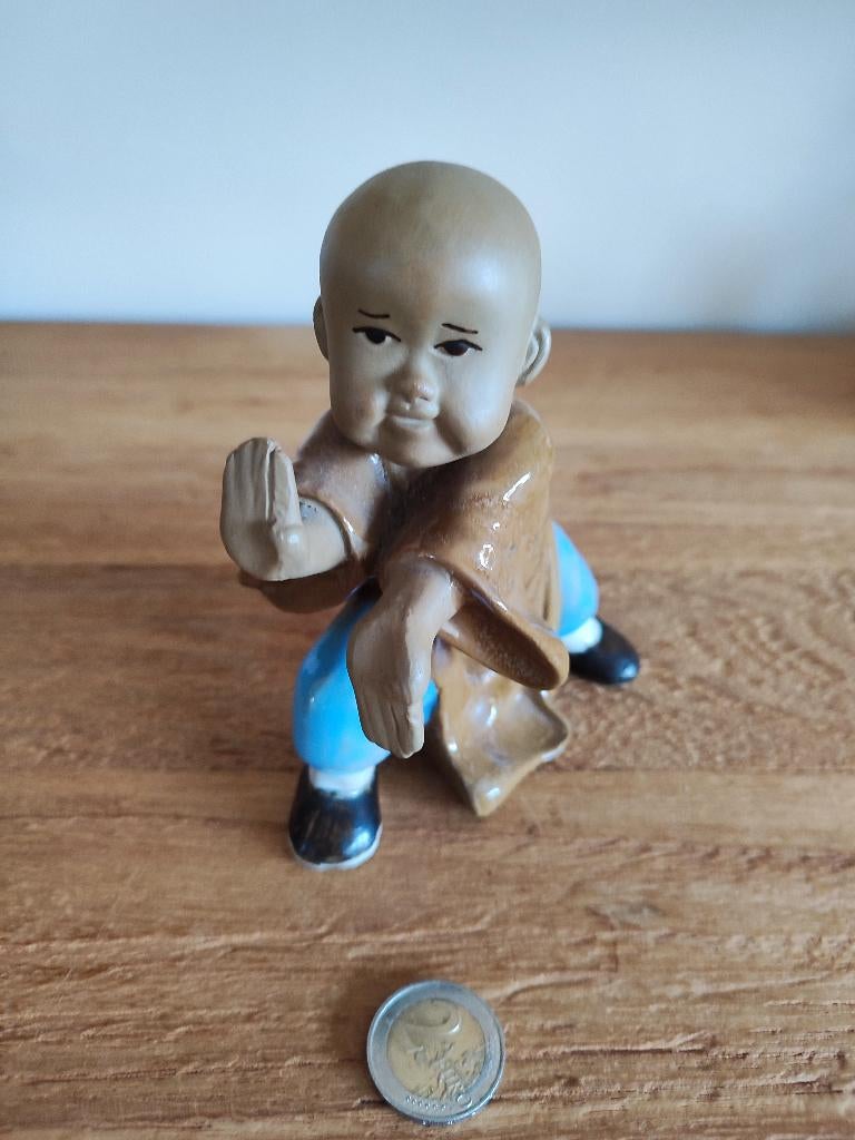 Chine. Vintage Mudman, moine Shaolin. Kungfu, Antiquités & Art, Art | Art non-occidental, Fait main, Sculpture, Enlèvement ou Envoi