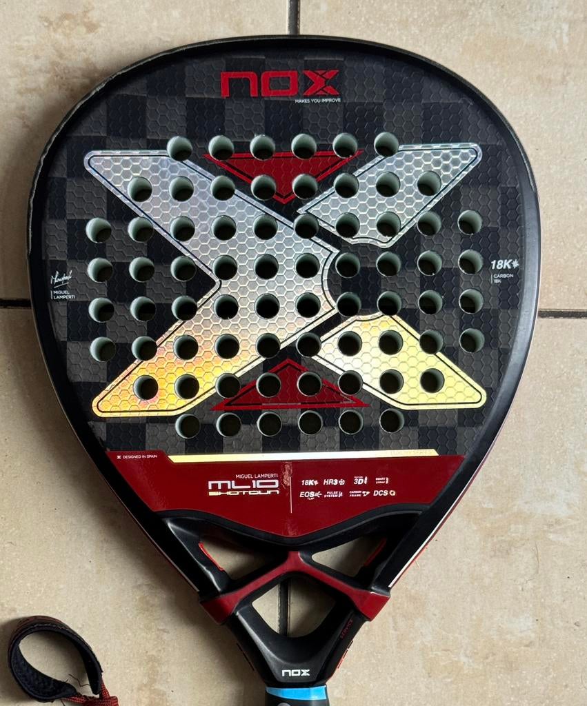 Raquette padel Nox ML10 Shotgun 18K – Très bon état, Enlèvement, Comme neuf, Raquette de padel