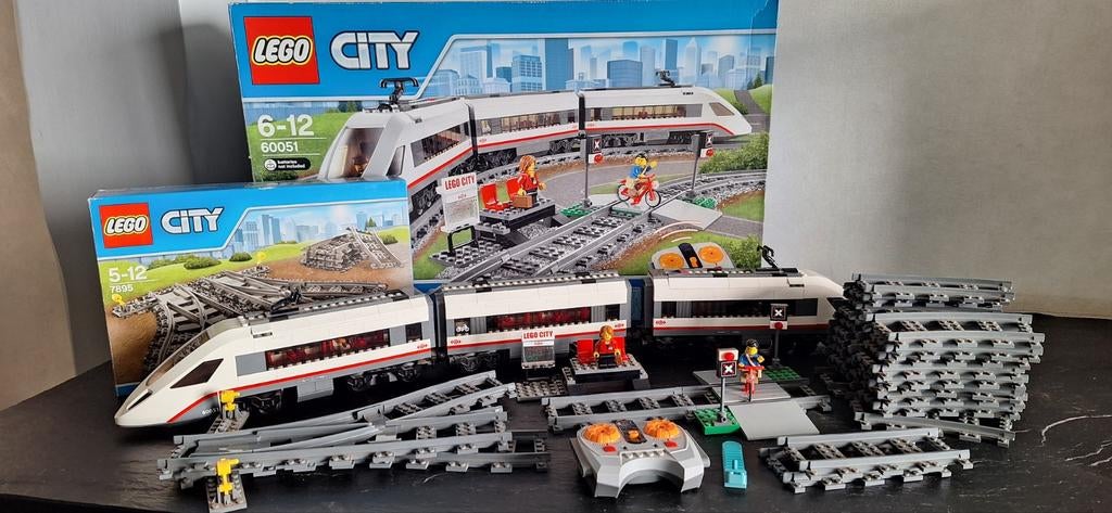 LEGO City 60051 Hogesnelheidstrein + 7895 schakels sporen, Ophalen of Verzenden, Complete set, Lego, City