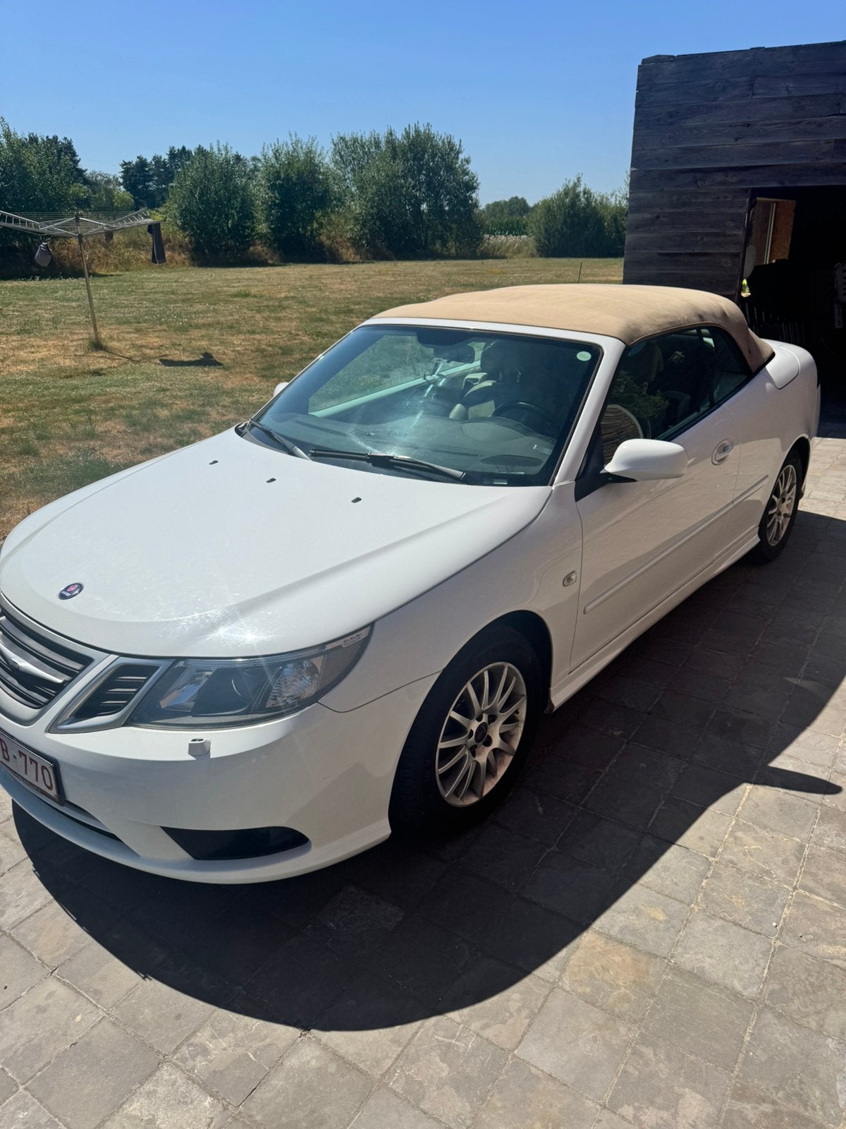 Saab 93 cabrio, Auto's, Saab, Beige, Cabriolet, Wit, Leder