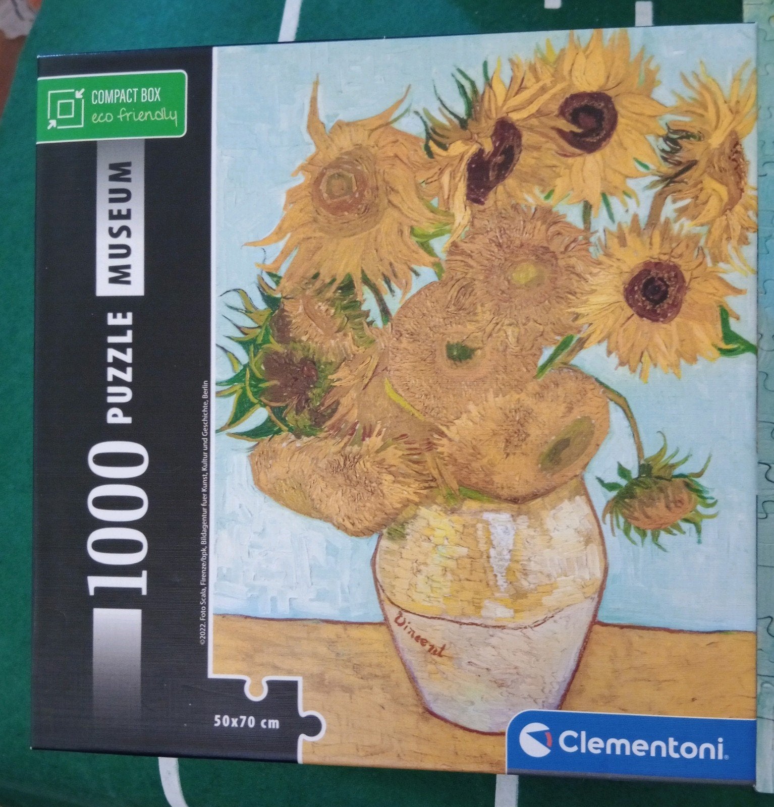 vase puzzle avec tournesols, Clementoni, Enlèvement ou Envoi, 500 à 1500 pièces, Comme neuf, Puzzle