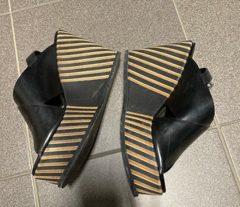 Sandales taille 38 Elvio Zanon, Enlèvement ou Envoi, Comme neuf, Noir