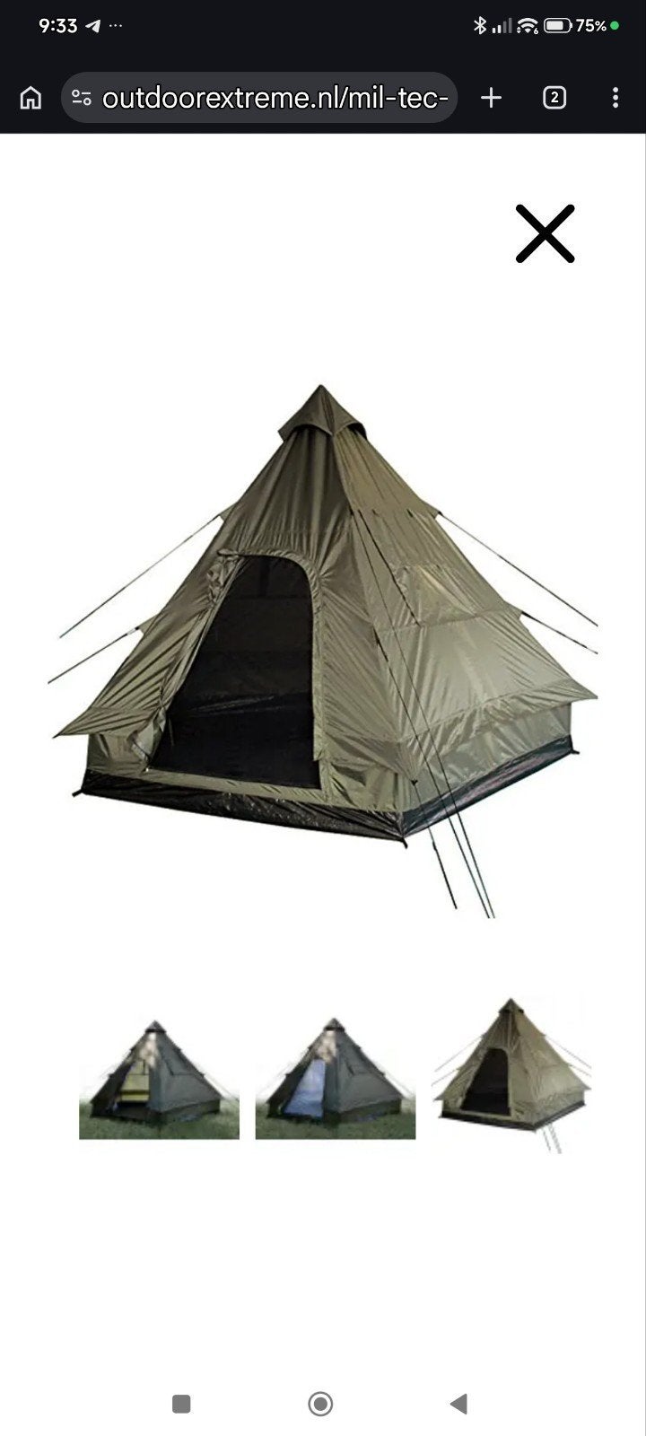 Tent, Caravans en Kamperen, Tenten, Ophalen, Nieuw, Tot en met 4