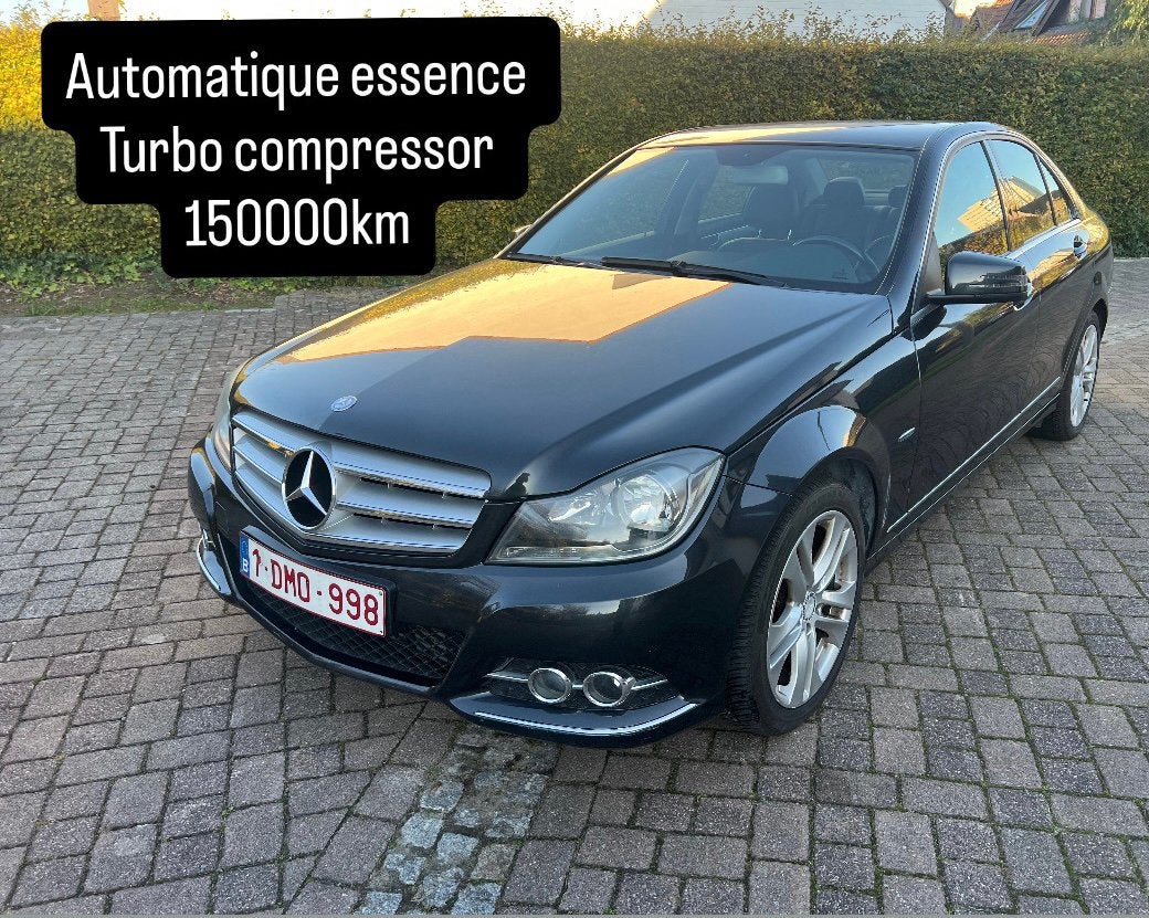 Mercedes C180 CGi turbo compressor, Autos, Euro 5, Achat, 4 portes, Noir