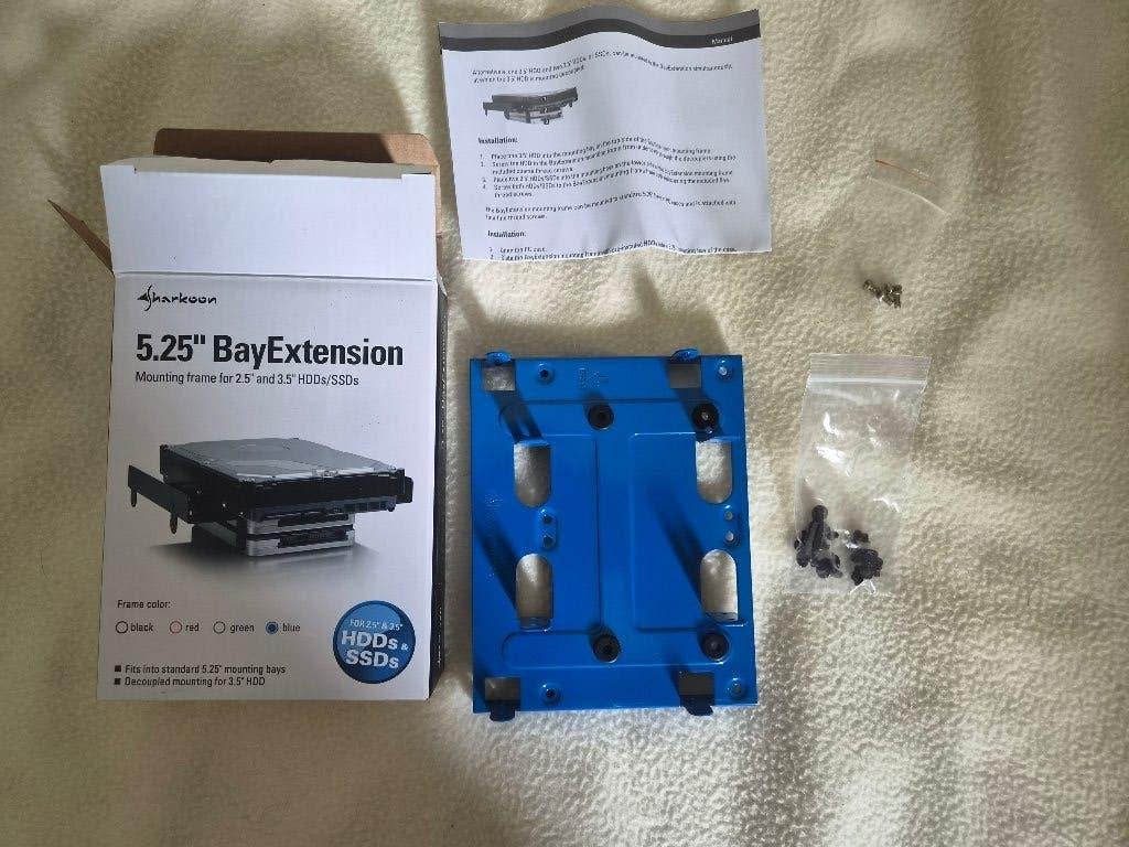 Sharkoon 5.25" Bay Extension - Blauw, Ophalen of Verzenden, Zo goed als nieuw