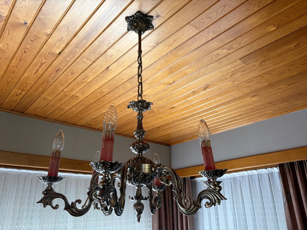 Grote kroonluchter, Huis en Inrichting, Lampen | Kroonluchters, Ophalen, Zo goed als nieuw