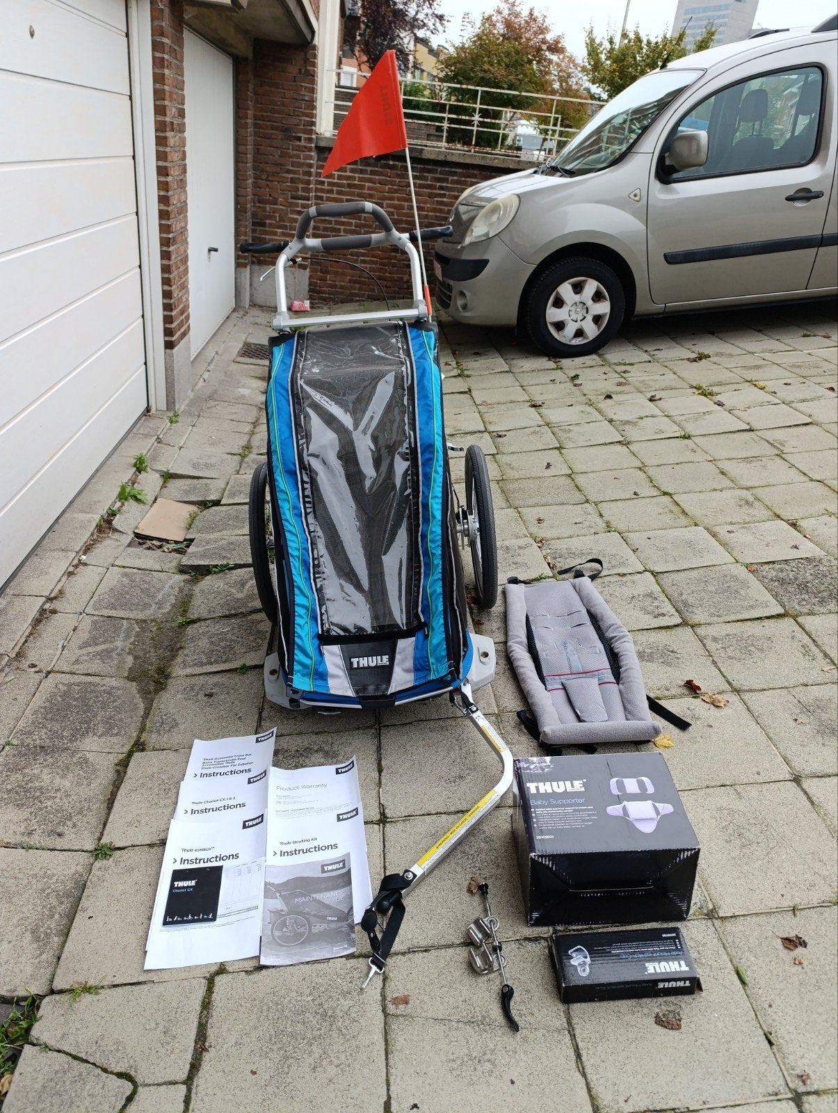 Thule Chariot CX1 Luxe complete set in nieuwstaat, Fietsen en Brommers, Ophalen of Verzenden