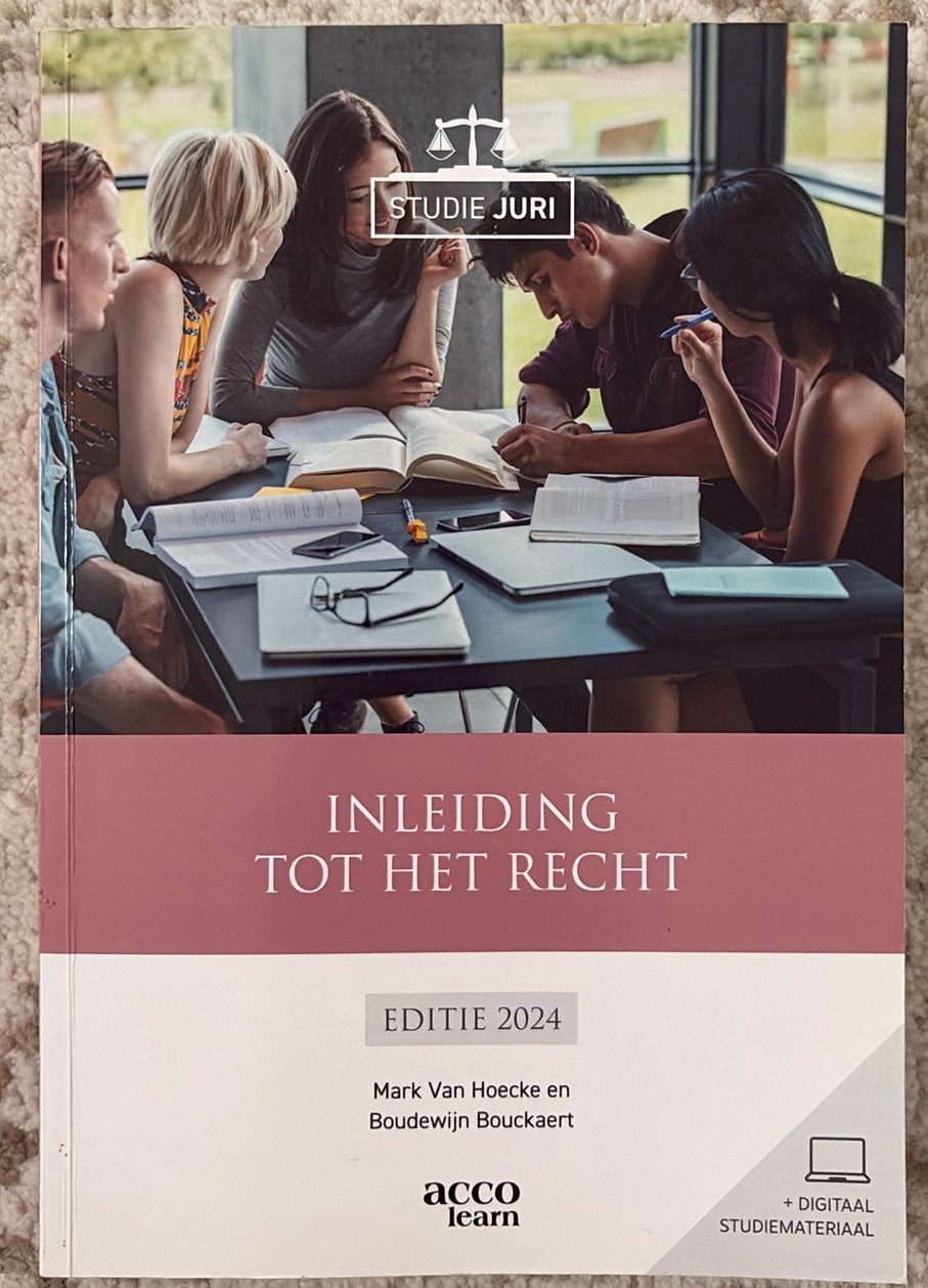 Inleiding tot het recht Mark Van Hoecke en Boudewijn B., Boeken, Ophalen of Verzenden, Zo goed als nieuw