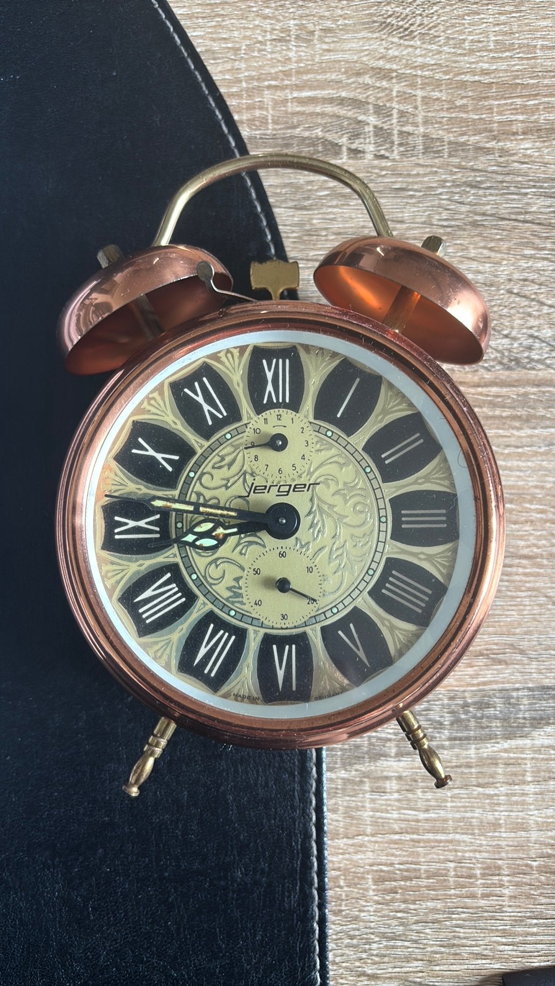Reveil mécanique de Marque Jerger, Vintage, Enlèvement ou Envoi, Utilisé, Réveil