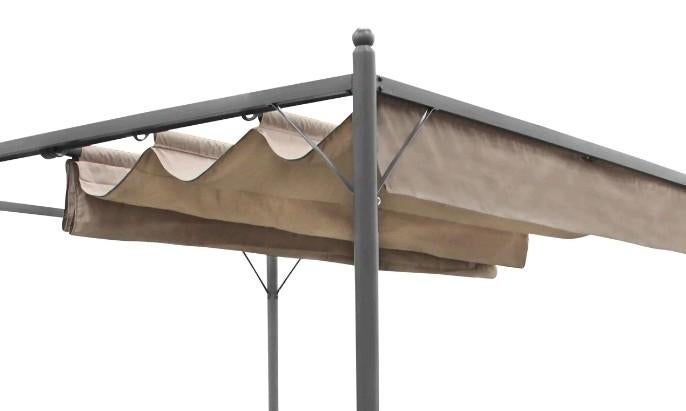 Pergoladoek kleur taupe waterdicht ,nieuwstaat 300x 300cm, Enlèvement