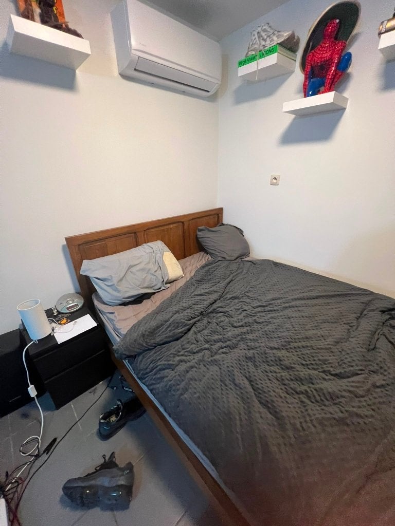 Bedframe GRATIS AFHALEN, Ophalen, Gebruikt, Bruin, Tweepersoons