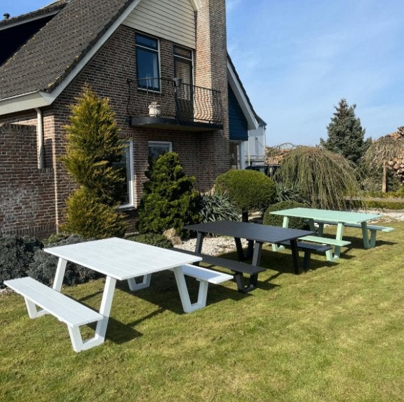 verschillende kleuren picknicktafels - thuisbezorgd, Ophalen of Verzenden, Nieuw, Rechthoekig, Aluminium