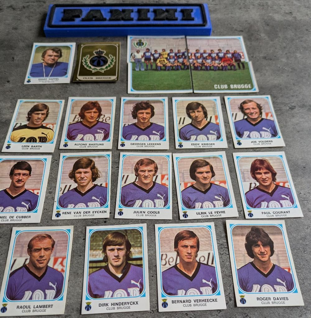 PANINI FOOTBALL 77 CLUB BRUGES FC 20 AUTOCOLLANTS FOOT 1977, Enlèvement ou Envoi, Neuf
