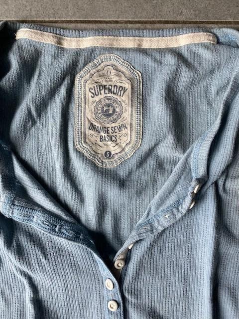 SUPERDRY Lichtblauwe longsleeves maat SMALL Nieuwstaat, Ophalen of Verzenden, Zo goed als nieuw, Maat 36 (S), Superdry