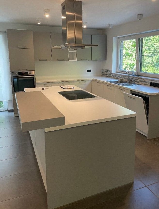 LUXE KOOK EILAND KEUKEN + 5 ELECTRO + GEDEMONTEERD, Ophalen, Zo goed als nieuw