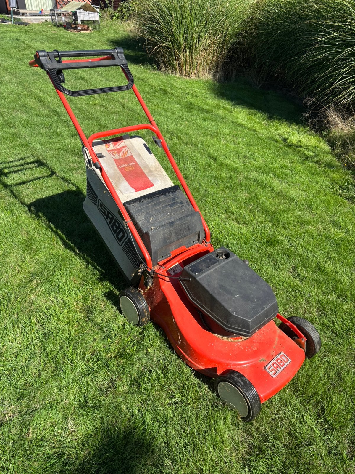 Sabo elektrische grasmaaier, Tuin en Terras, Ophalen, Gebruikt, Elektrische grasmaaier, Opvangzak
