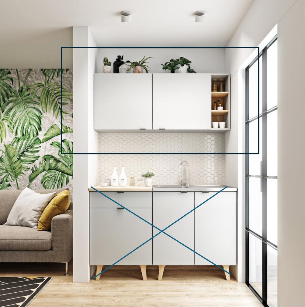 Bovenkast kitchenette, Huis en Inrichting, Kasten | Wandmeubels, Nieuw, Minder dan 100 cm, Minder dan 150 cm, 25 tot 50 cm, Met deur(en)