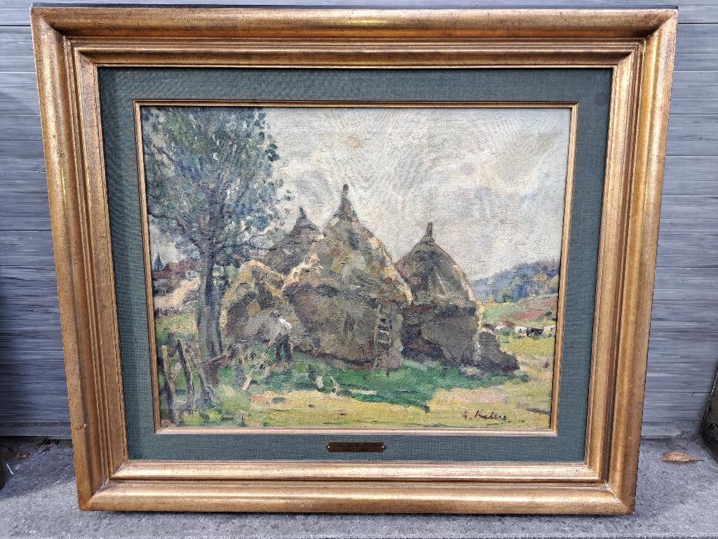 huile sur toile signe adolphe keller, Antiquités & Art, Art | Peinture | Classique, Enlèvement ou Envoi