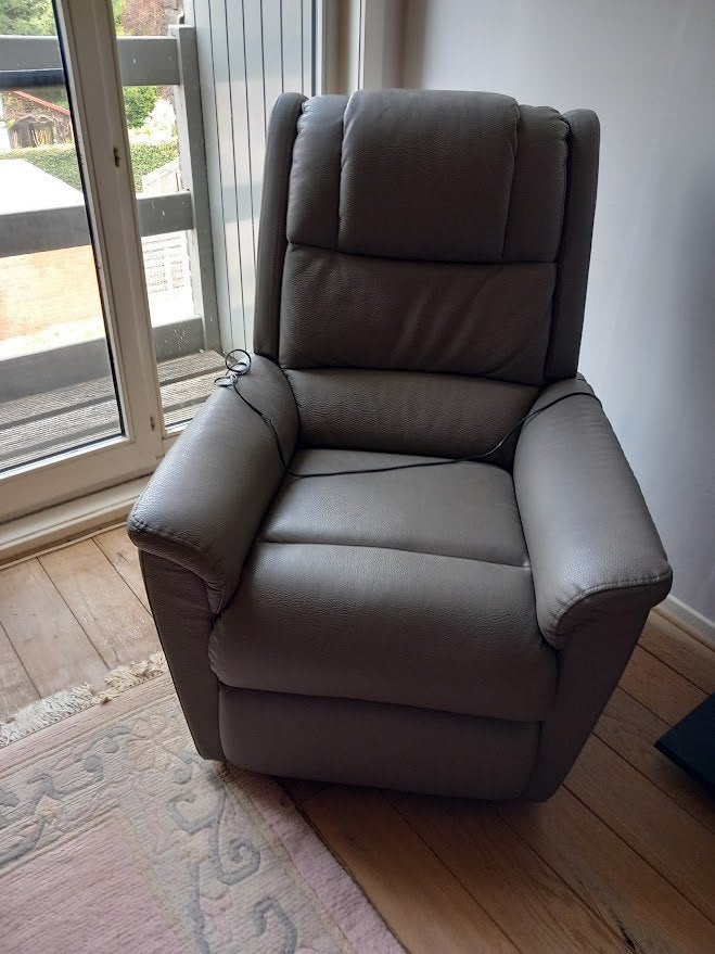meubels, Huis en Inrichting, Fauteuils, Ophalen, Zo goed als nieuw, Leer