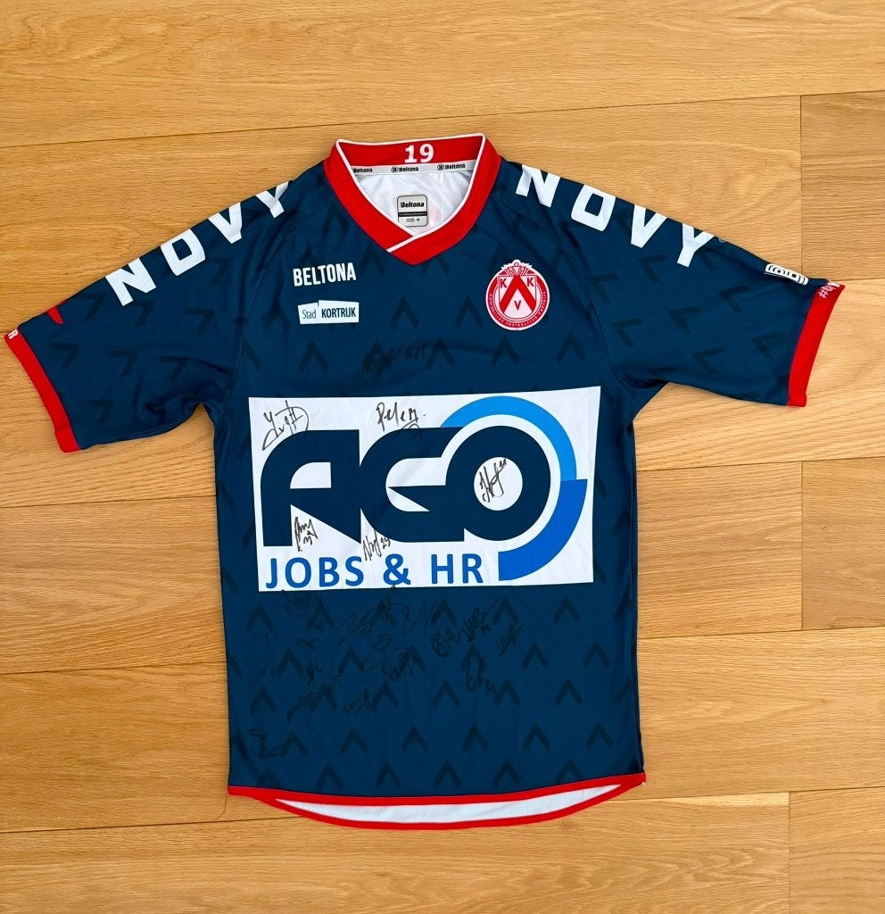 KV Kortrijk 2019/2020, neuf & signé, Taille M, Enlèvement ou Envoi, Neuf, Maillot