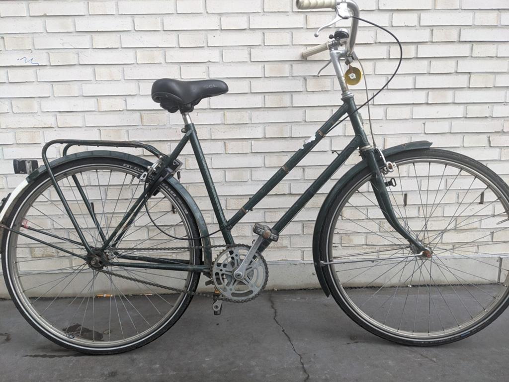 Vintage fiets 1 Speed met nieuwe ketting en slot, Fietsen en Brommers, Ophalen