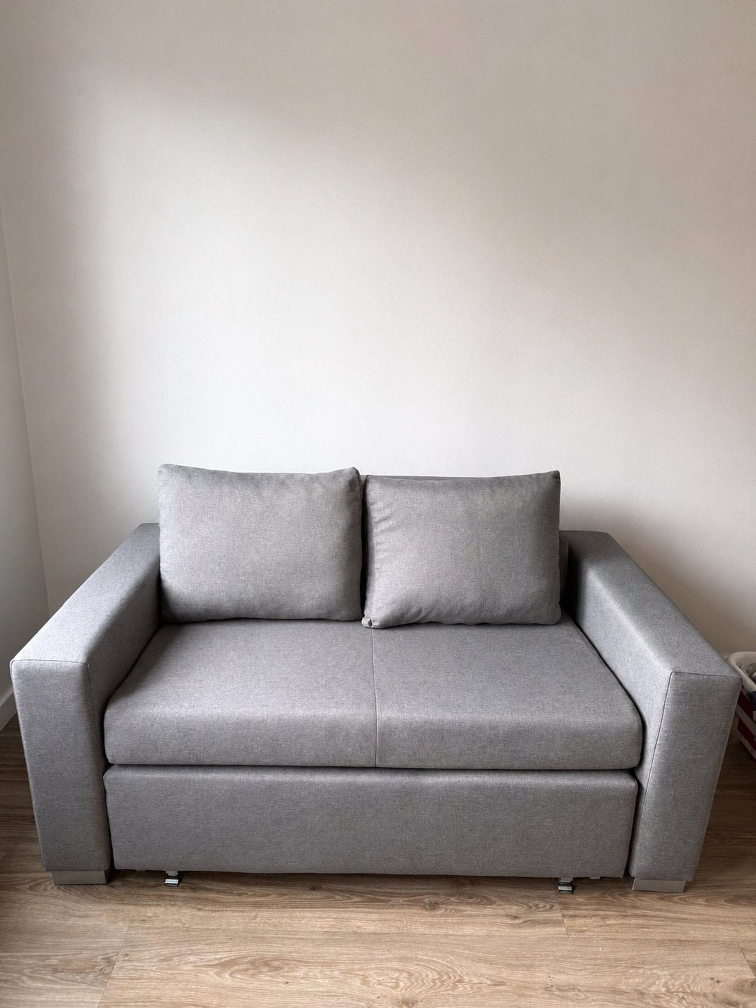 Slaapbank Latina Basic grijs - 2 persoons, Gris, 210 cm, Comme neuf, Enlèvement