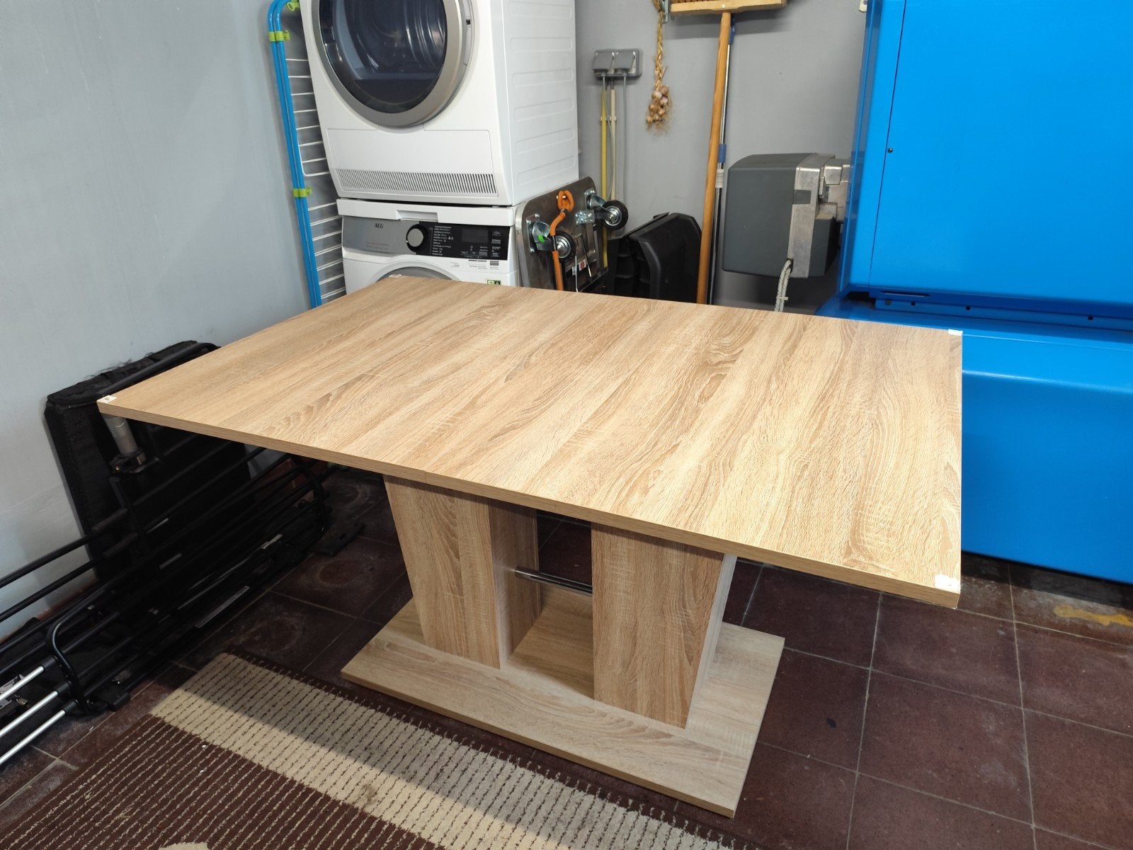 uittrekbare eettafel, Ophalen