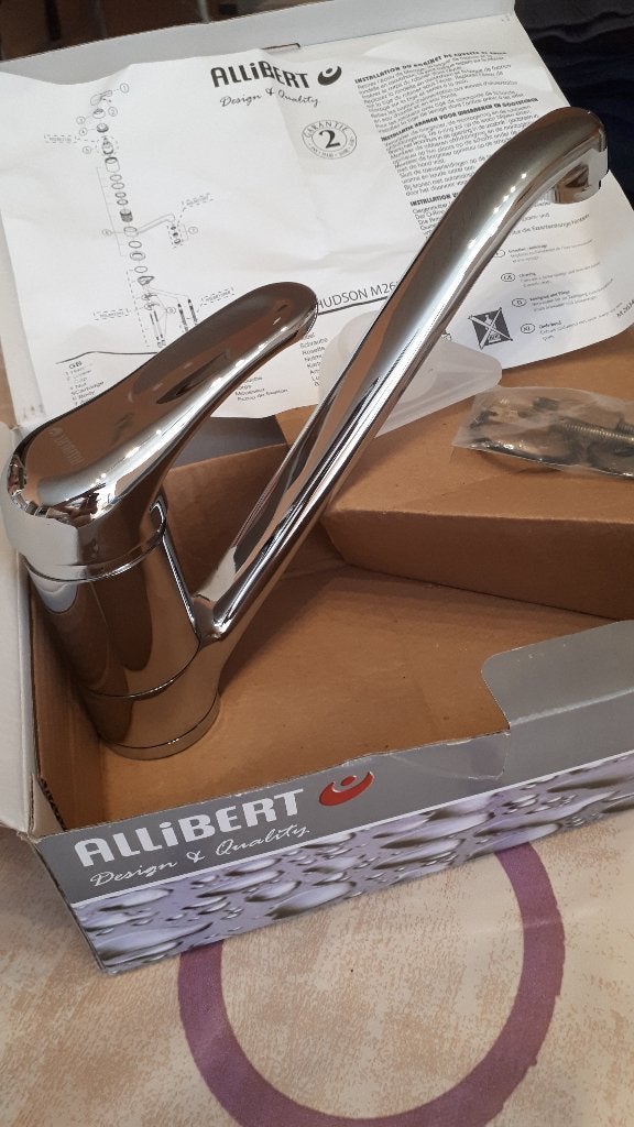 Mitigeur de cuisine Allibert Hudson - NEUF jamais servi, Bricolage & Construction, Enlèvement, Neuf, Chrome, Robinet