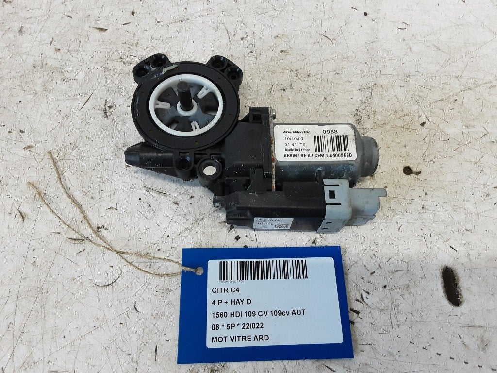 MOTEUR LEVE VITRE ELECTRIQUE ARRIÈRE DROIT Citroën, Utilisé, Arrière, Citroën