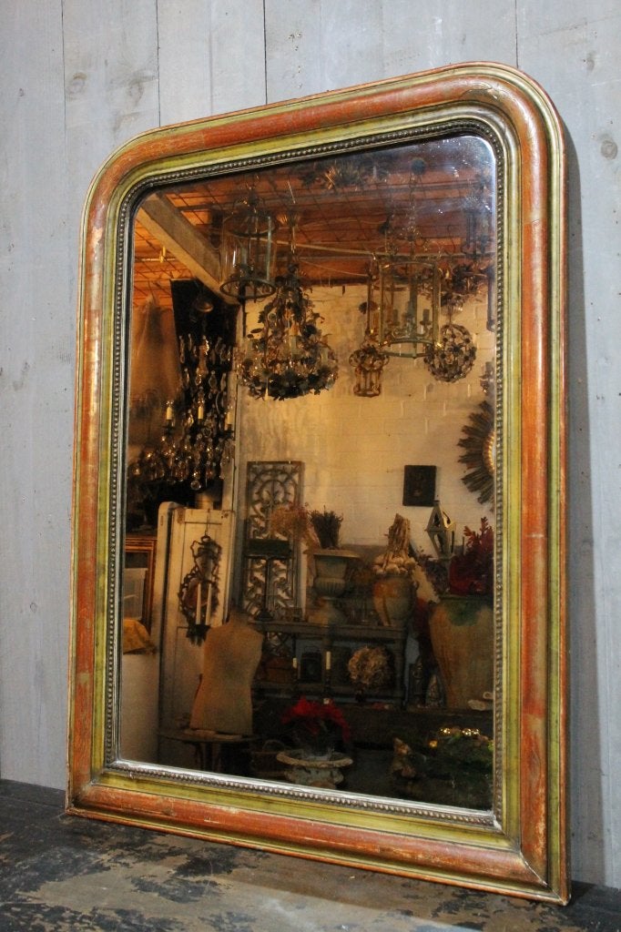 Groter model oude Franse spiegel., Ophalen, Overige vormen, 50 tot 100 cm, 100 tot 150 cm