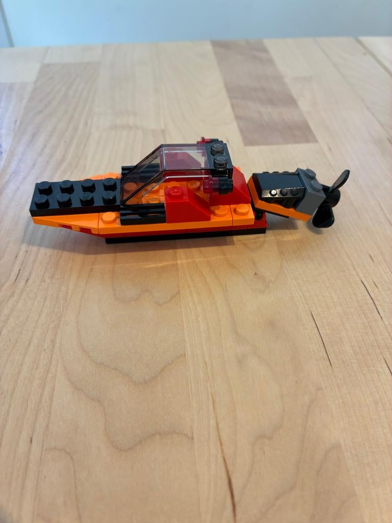Lego 7218 Oranje speedboot + 7223 gele truck polybags, Ophalen of Verzenden, Gebruikt, Complete set, Lego