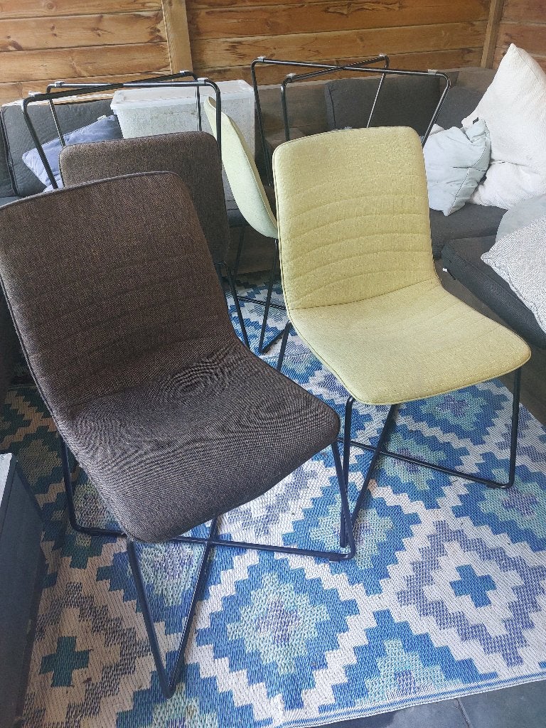 6 Stoelen vr eettafel, Huis en Inrichting, Stoelen, Ophalen, Gebruikt, Overige kleuren, Metaal