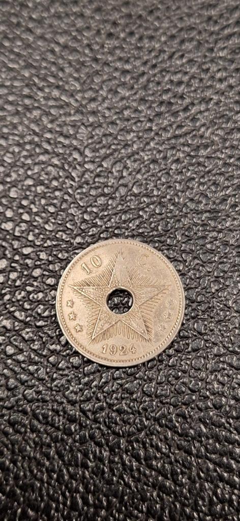 Belgisch congo 10 centieme 1924, Postzegels en Munten, Munten | Afrika, Ophalen of Verzenden